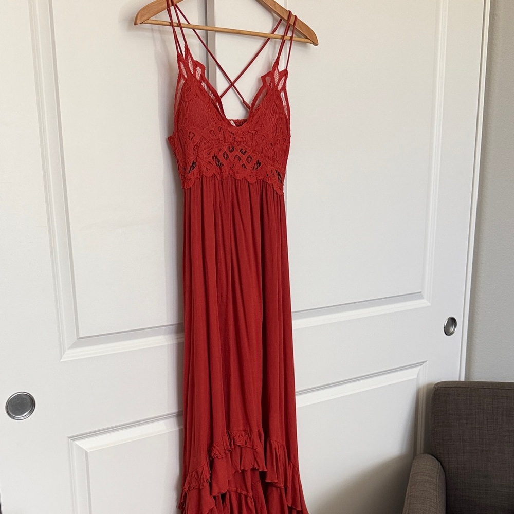 Burnt rust Lace Dress